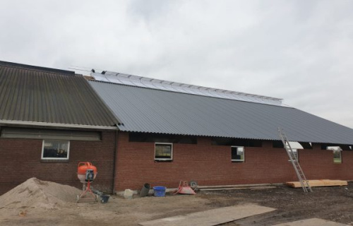 Nieuwbouw tafelnok lichtstraat met ventilatie Werkhoven