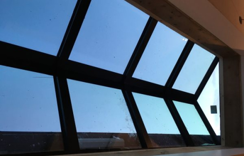 Nieuwbouw glas lichtstraat koepel Genemuiden