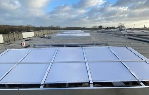 Nieuwbouw ventilatie koepel Steenwijk bedrijfshal