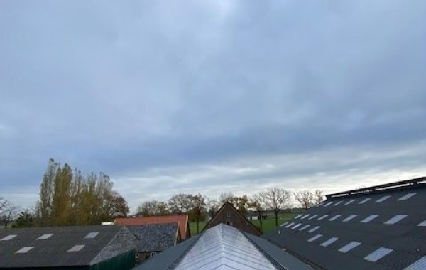 Nieuwbouw ventilatie lichtstraat koepel Wilp